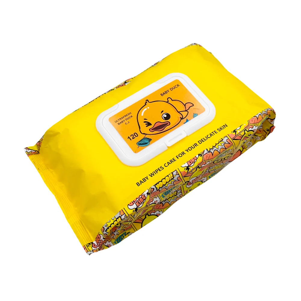 Paquete con 120 toallitas húmedas frescas para bebé / baby duck / zy-s2525