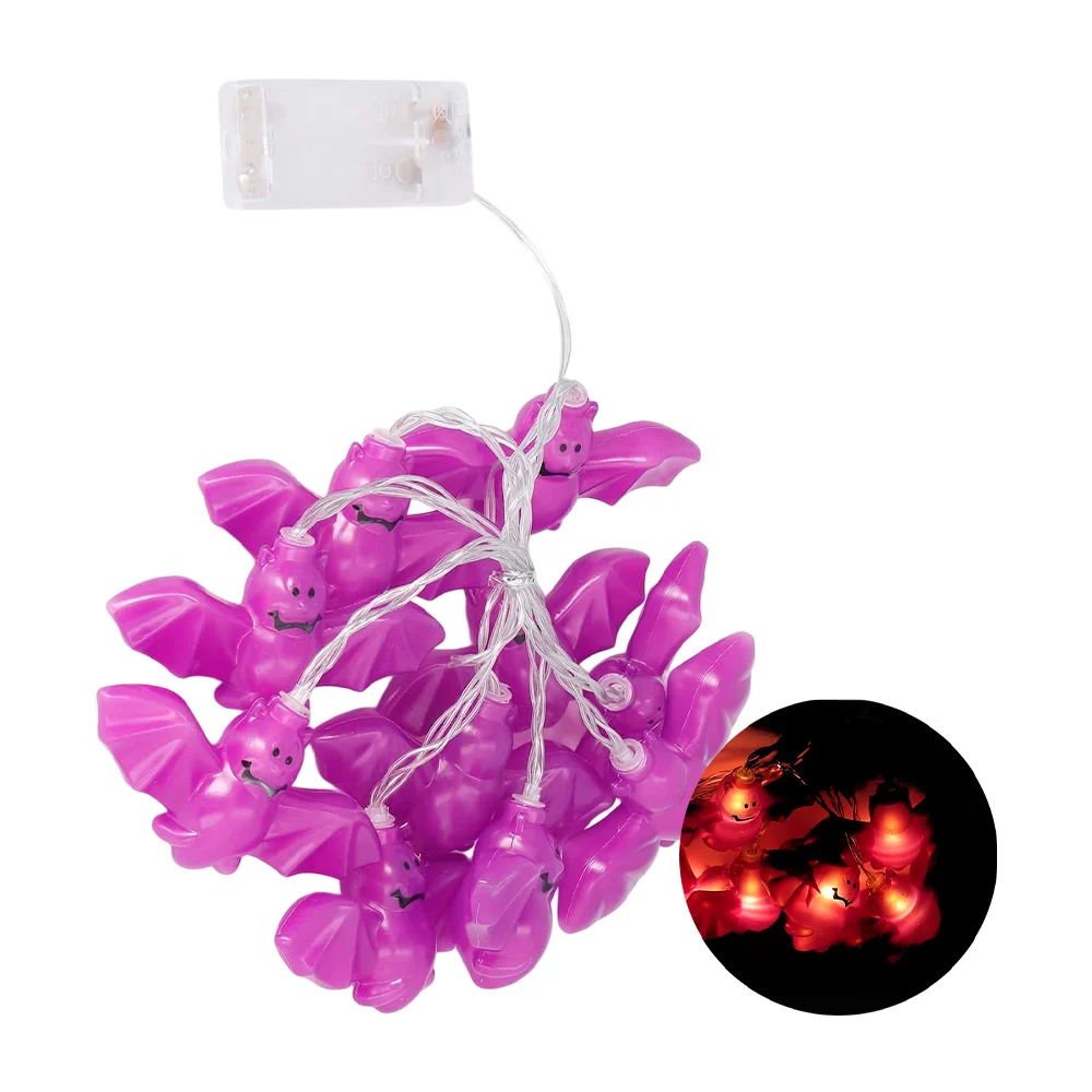 Guirnalda decorativa de led para halloween con forma de murciélagos animados