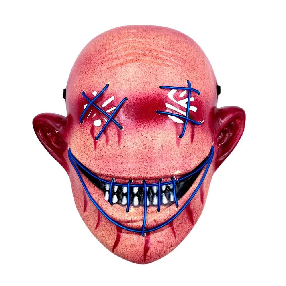 Máscara de plástico led con forma de personaje con sonrisa siniestra / bt-1937