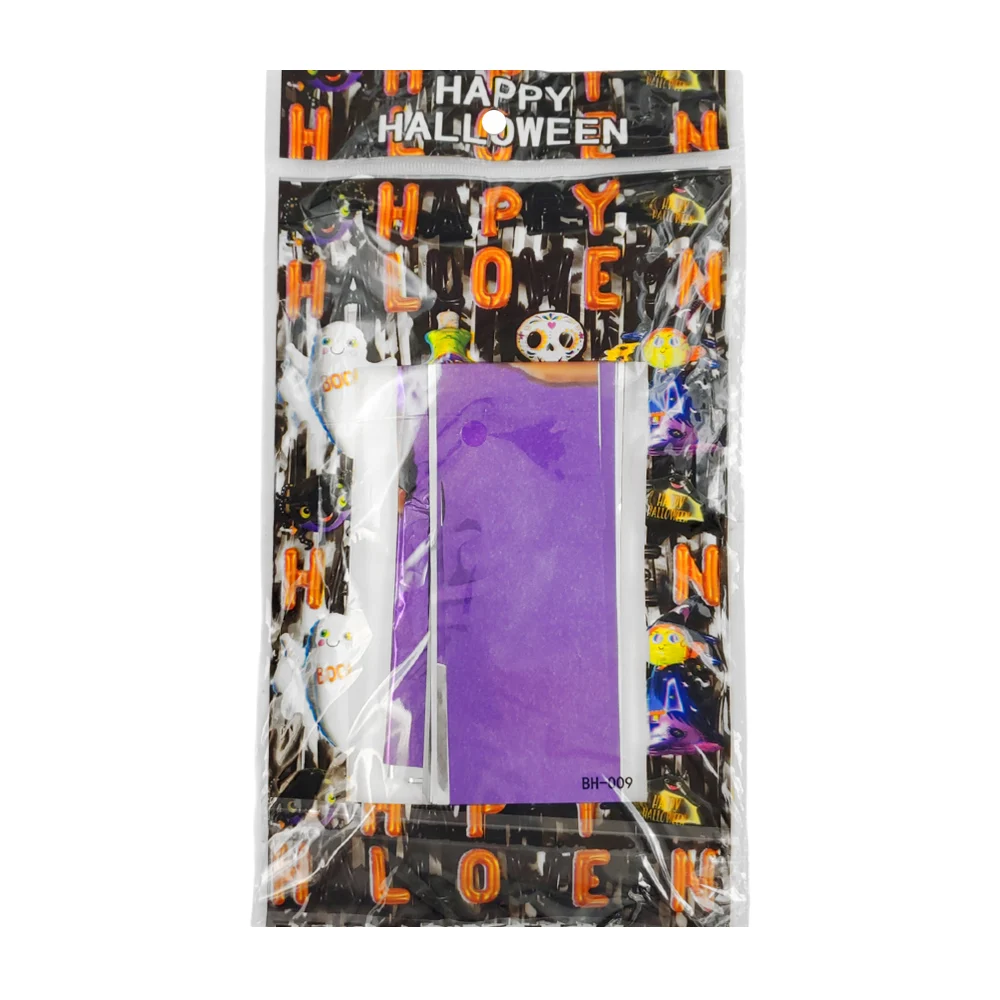 Cortina metálica decorativa con estampado de personajes de halloween / bh-009