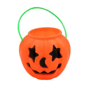 Mini calabaza de halloween con ojos de estrellas para pedir dulces, 9…