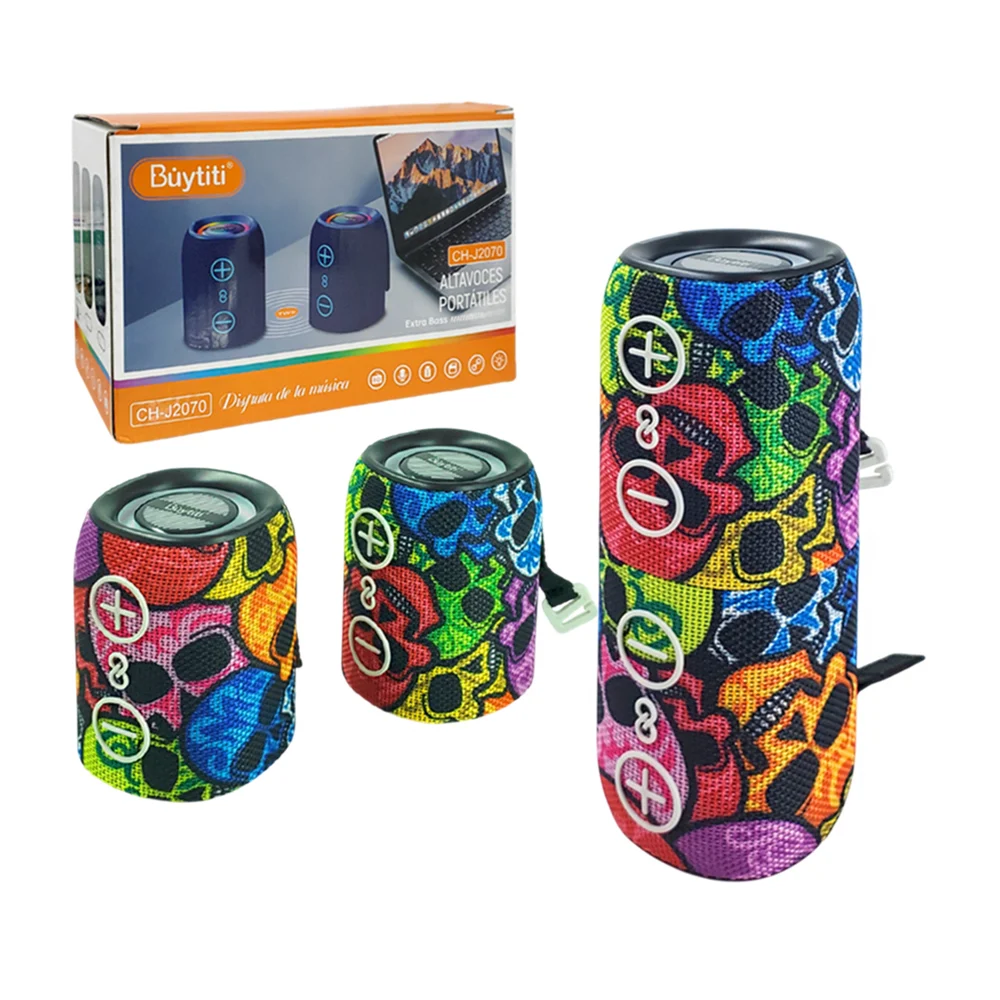 Bocina montable pequeñas, portátiles, inalámbricas con sonido 360, luz rgb