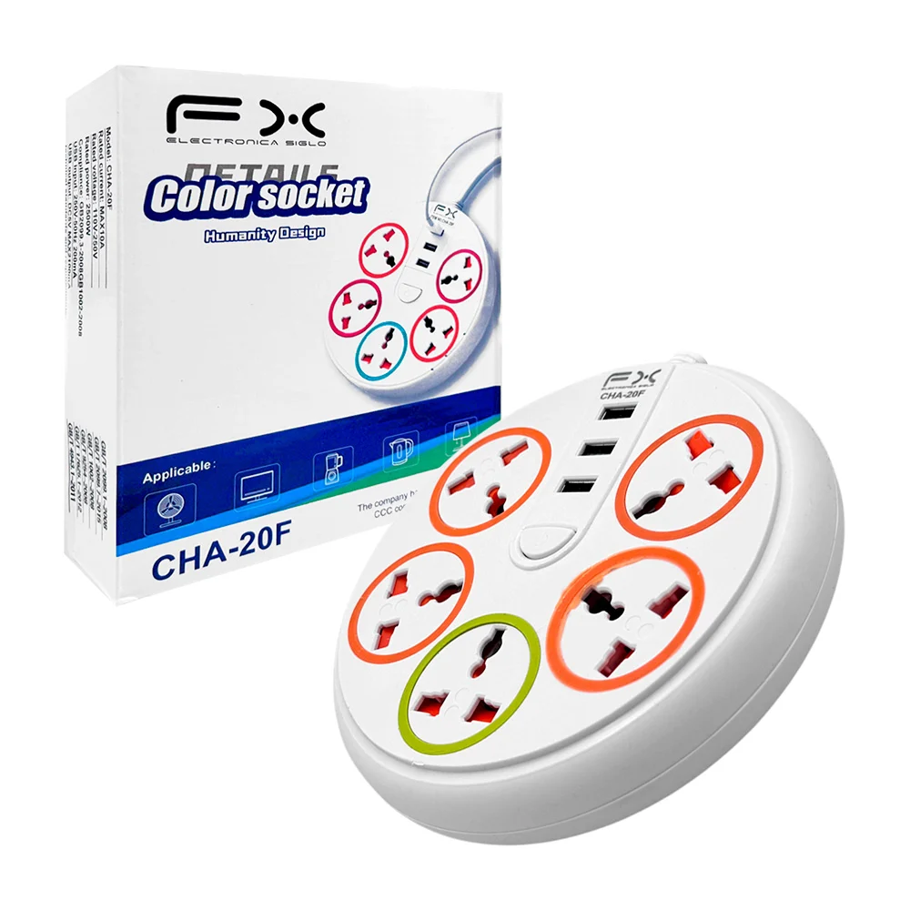 Multicontacto circular fx con 5 tomacorr...