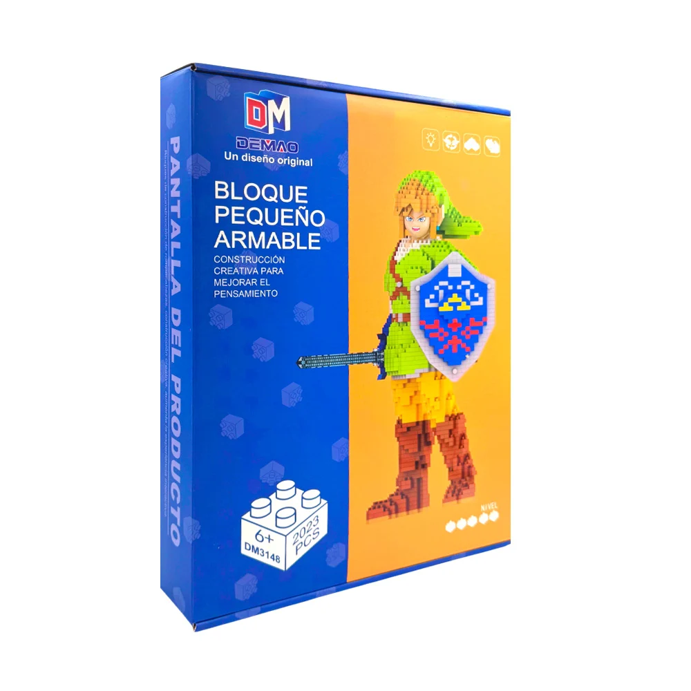Juguete / figura armable de bloques pequeños en forma de personaje animado