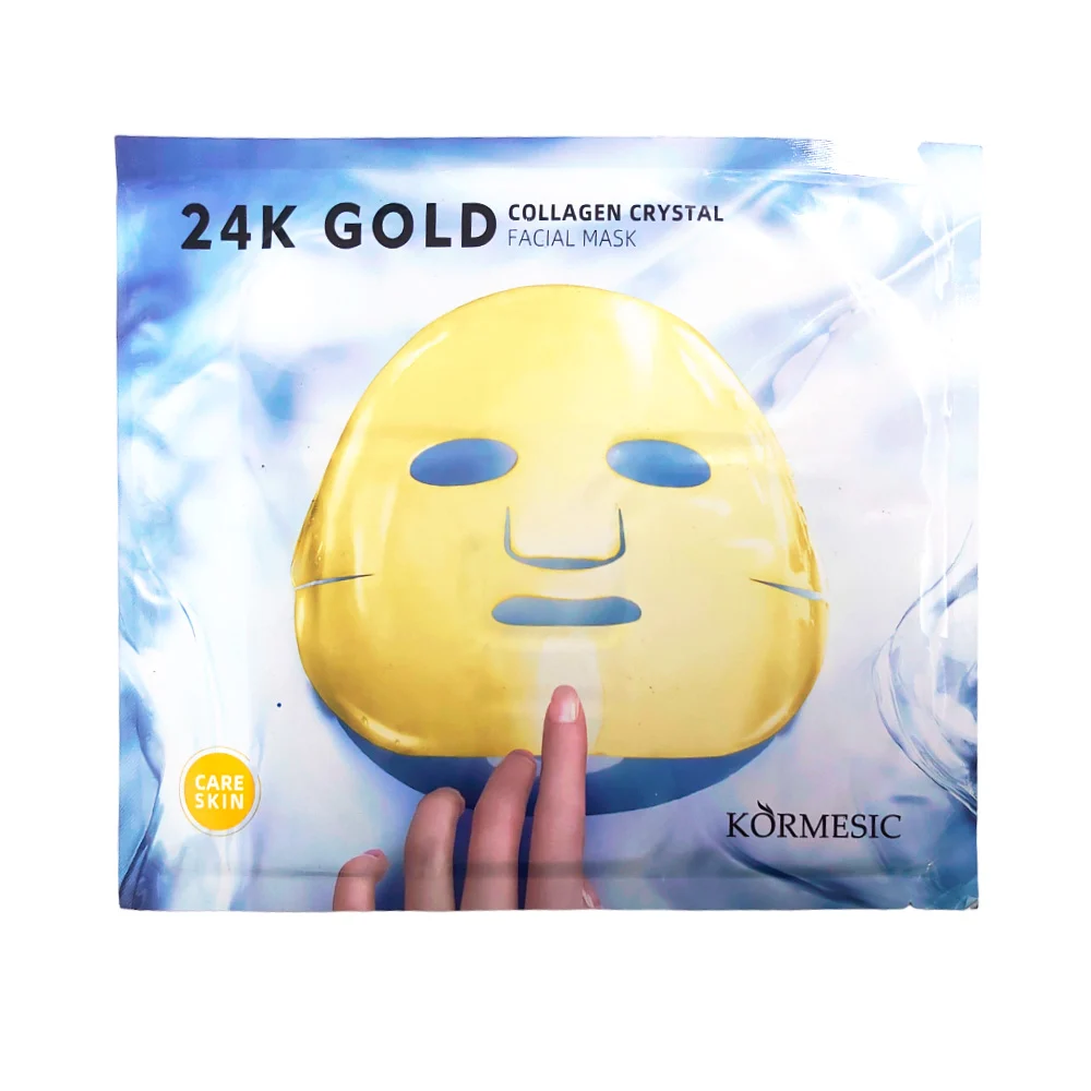 Mascarilla facial con efecto cristal kormesic con extracto de oro 24k y colágeno, 60g / 24k gold / kmc94687