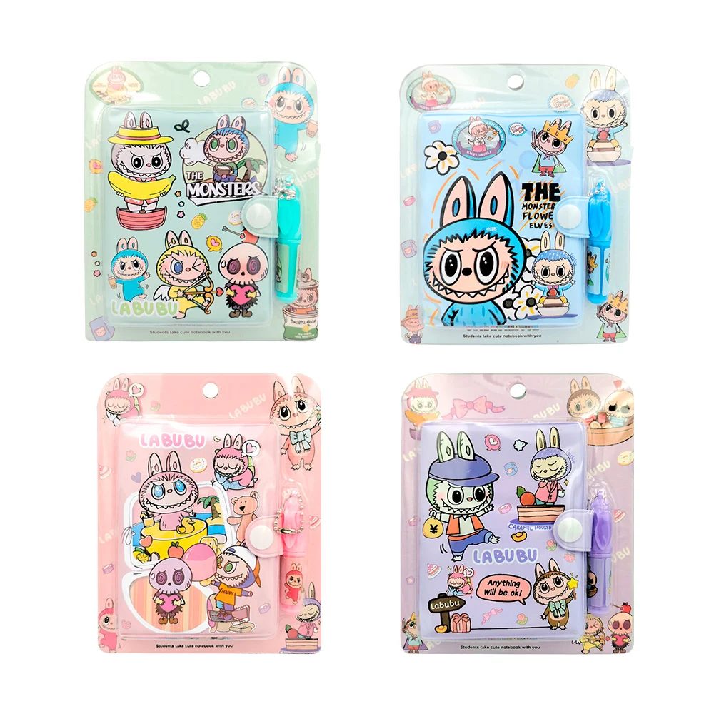 1pza Diario libreta pequeña de broche con mini pluma, variedad de diseños / 581126 / yqs-17-18