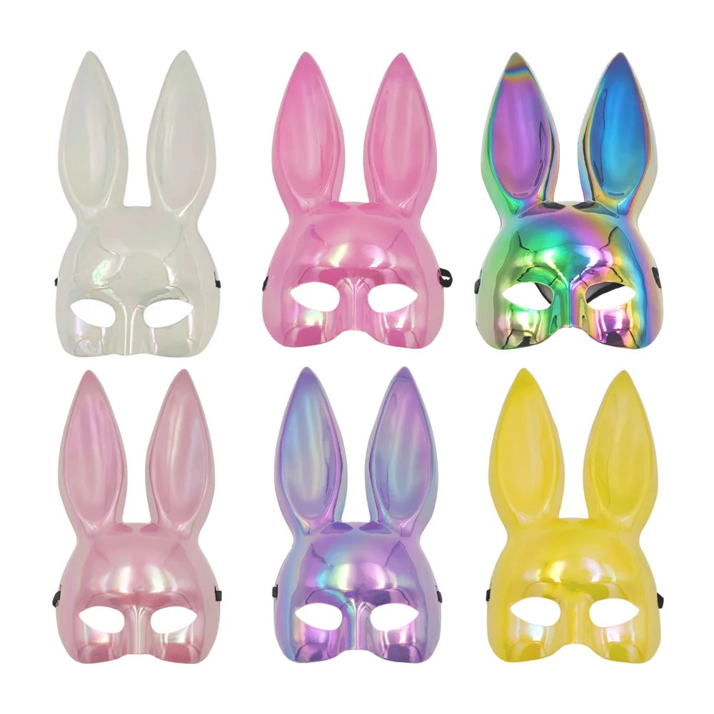 Mascara con diseño de conejo sexy en tonos tornasol, varios colores / gui-1513