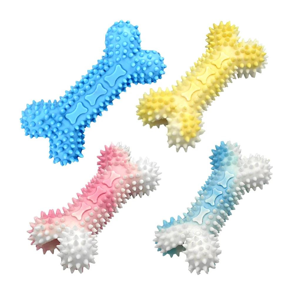 Mordedera para perro en forma de hueso con detalle de huesos y picos, color surtido / jr2576