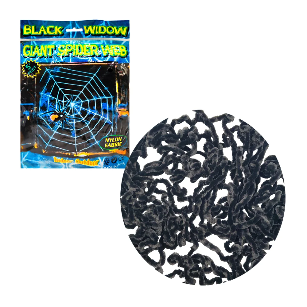 Telaraña decorativa en color negro de 3x3mts / k2154a