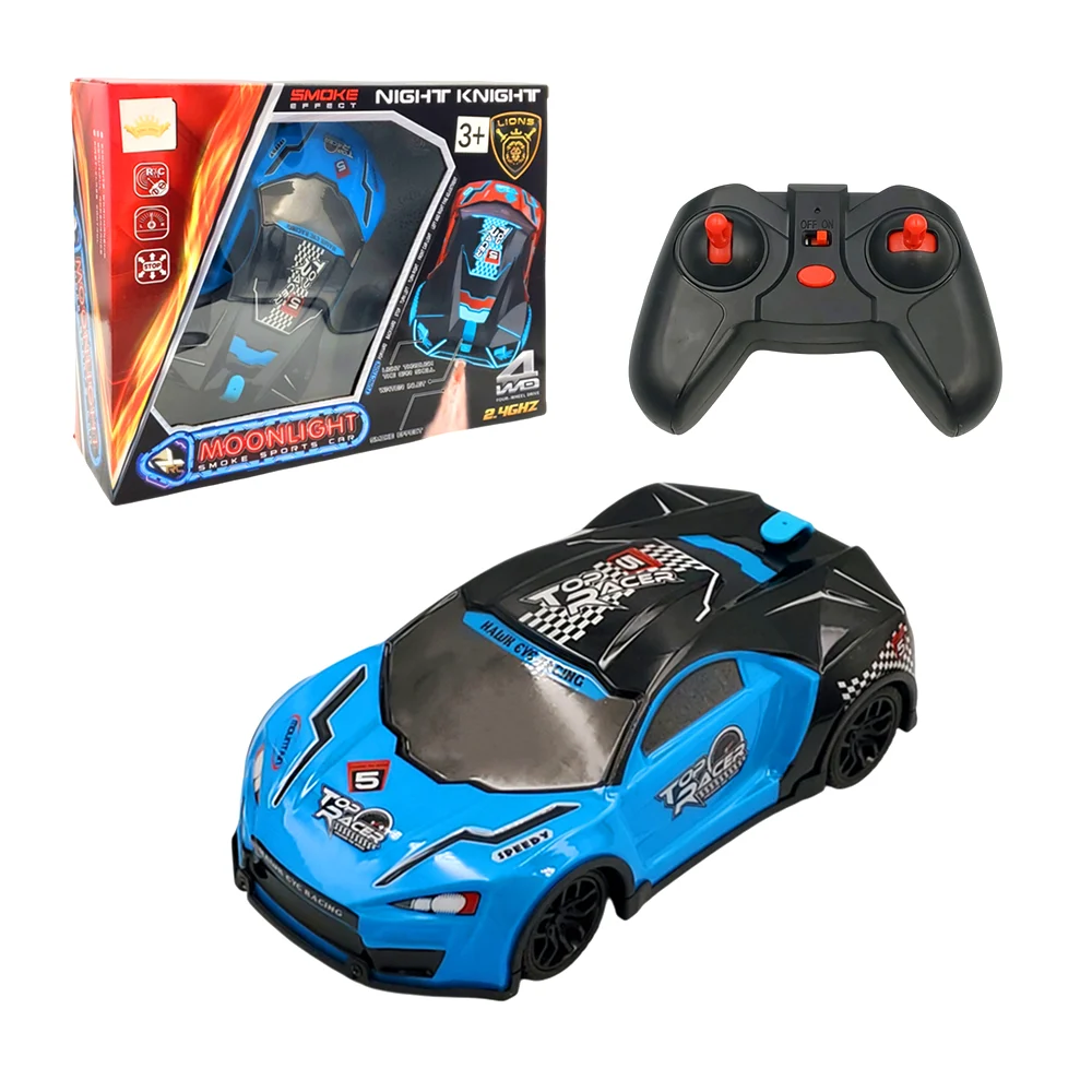 Carro deportivo a control remoto con lanzador de spray y luces / night knight