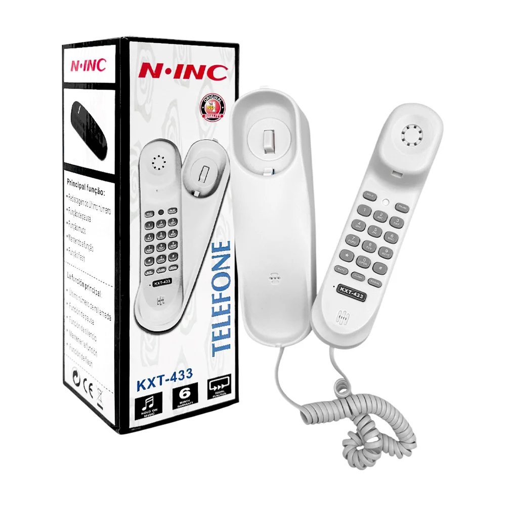 Teléfono alámbrico numérico, diseño compacto y moderno, color surtido / kxt-433