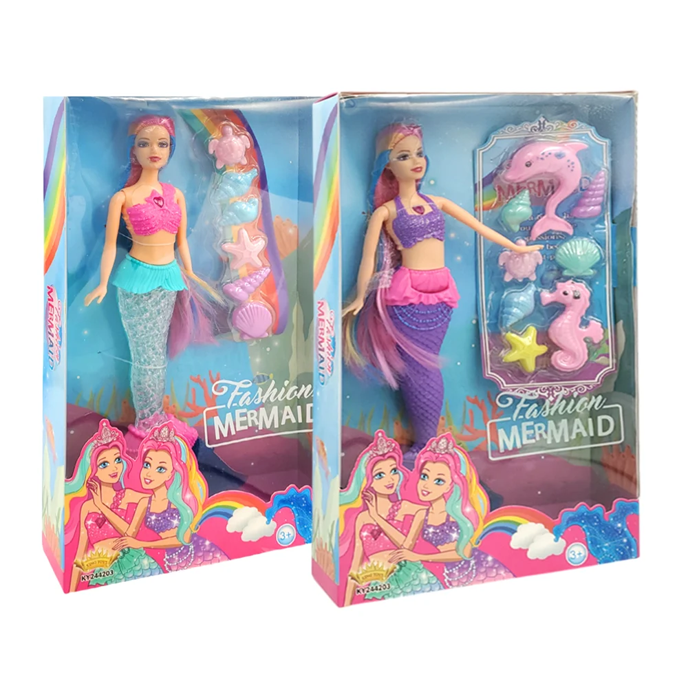 Muñeca sirena fashion mermaid con luces y accesorios, varios colores / ky244203