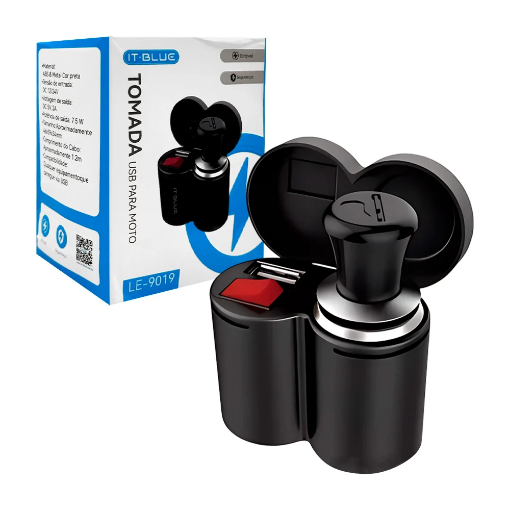 1pza Puerto usb montable para motocicleta con encendedor para cigarro / le-9019