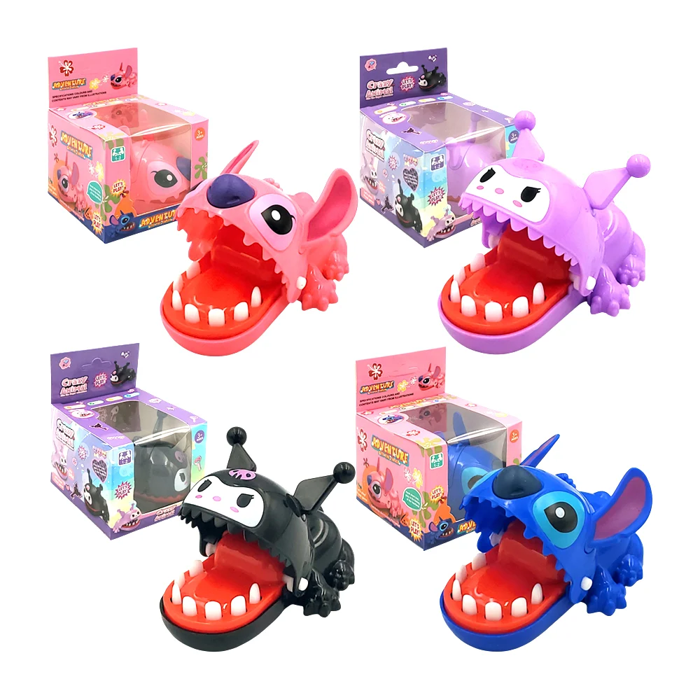 Mini juguete mordelón con dientes sobresalidos, variedad de personajes animados