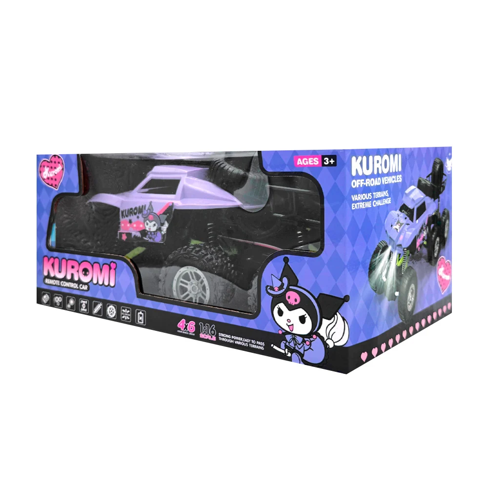 Carro monster truck 4x6 a control remoto con estampado de kuromi / cutie kuromi