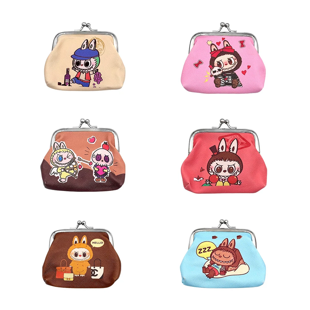 1pza Mini monedero con estampado de labubus animados, diseños varios / lu9472