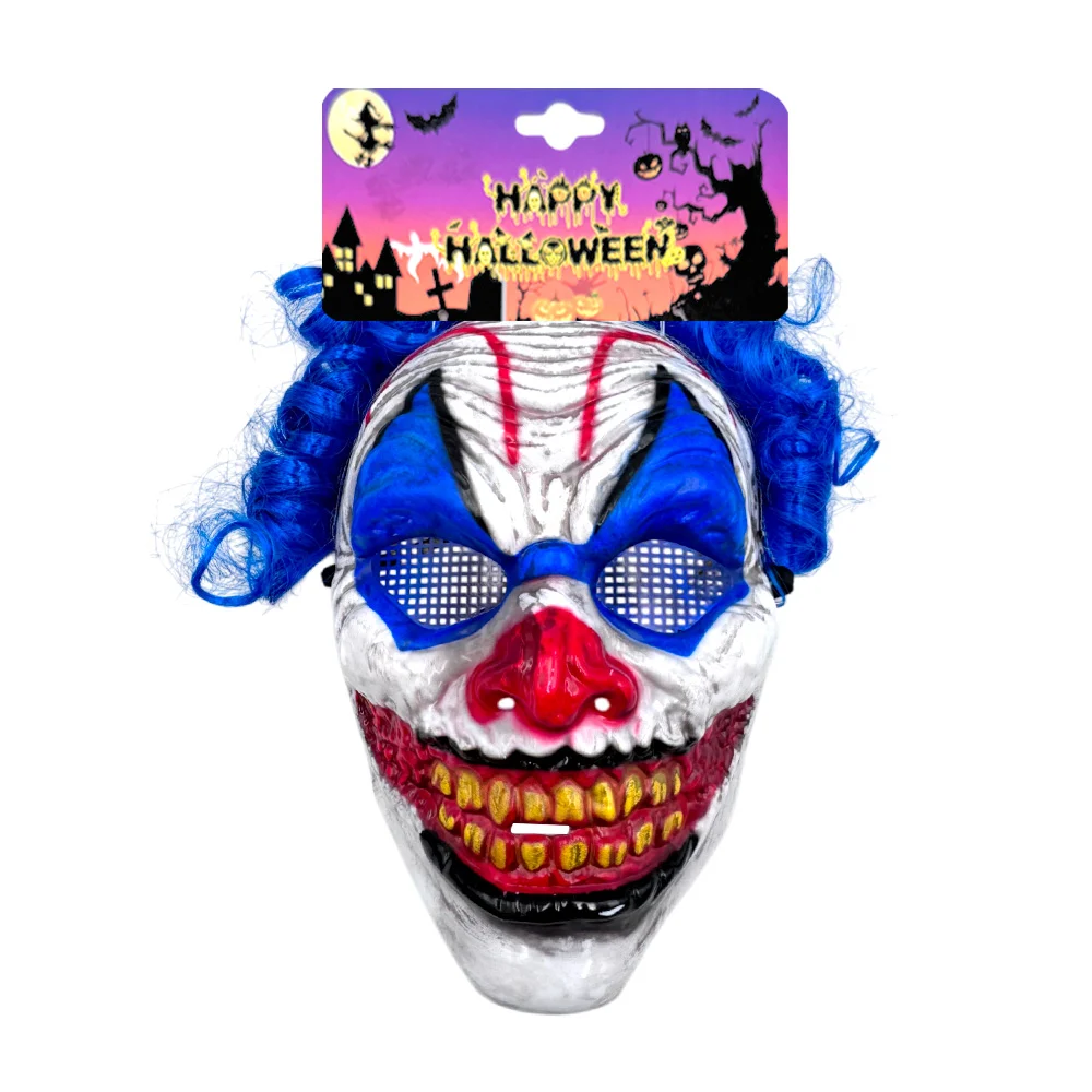 Máscara de payaso terrorífico con cabello, variedad de modelos / mj-004