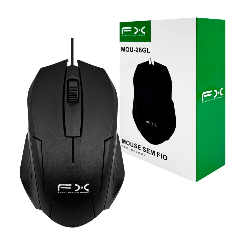 Mouse alámbrico fx con diseño ergonómico / mouse sem fio / mou-28gl