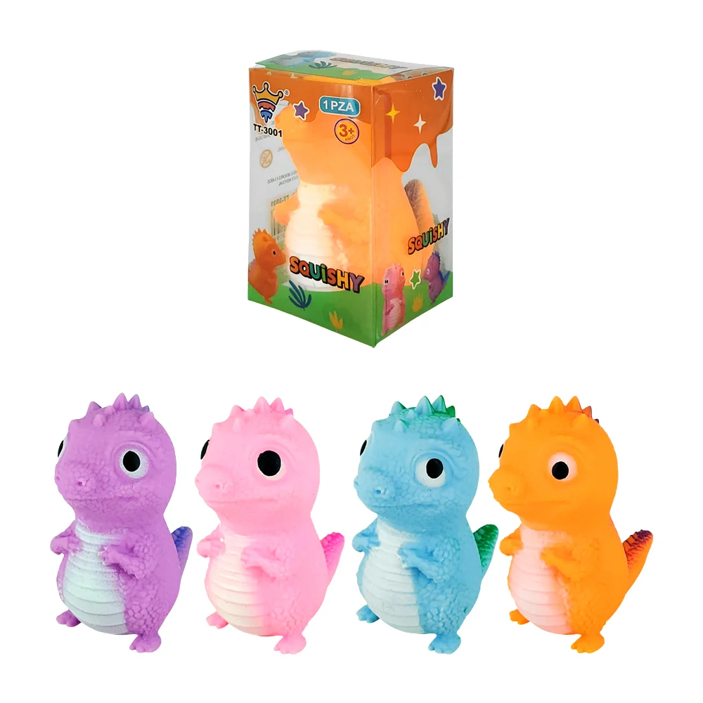 1pza Squeeze / juguete antiestrés en forma de dragón, varios colores / squishy