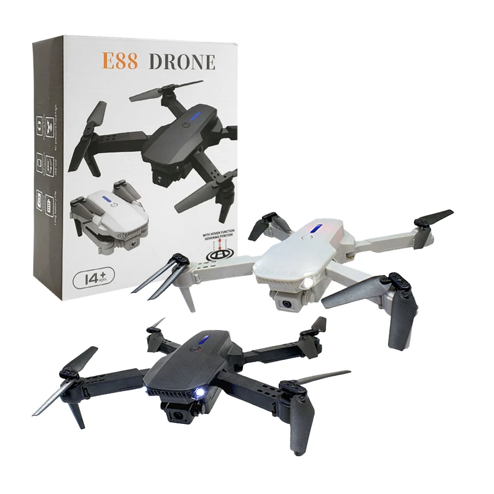 Dron e88 con cámara, control, estuche +...