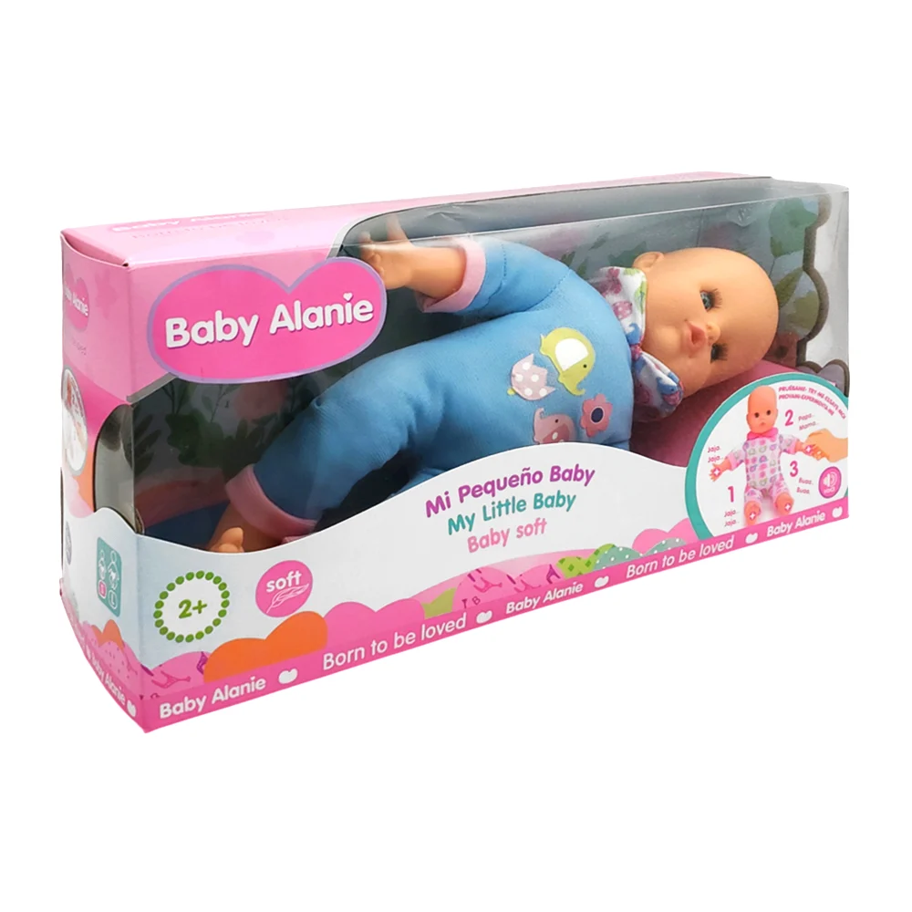 Muñeca baby alanie con sonido de bebé y mameluco, variedad de modelos / wt3030