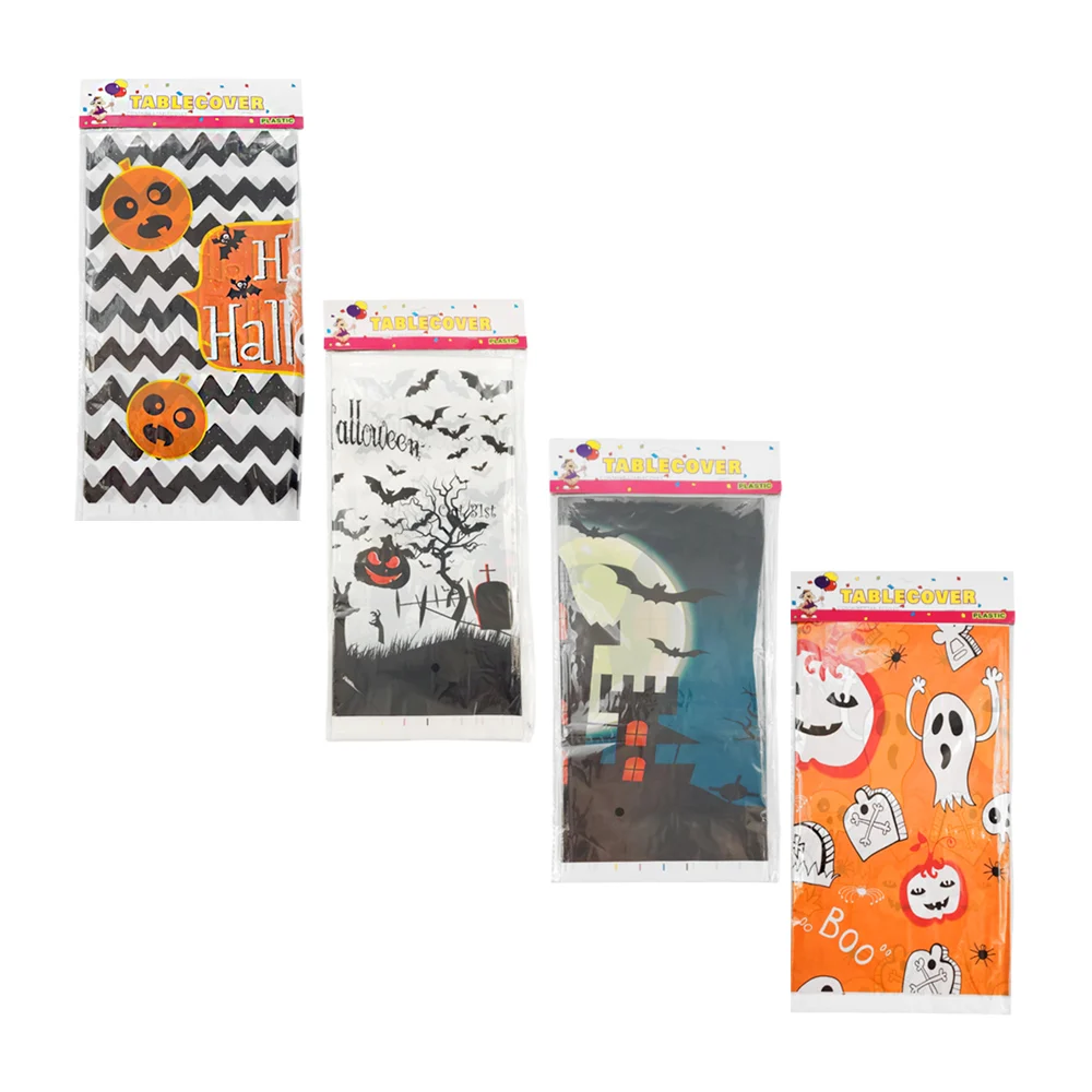 Mantel decorativo de plástico con temática de halloween, variedad de modelos