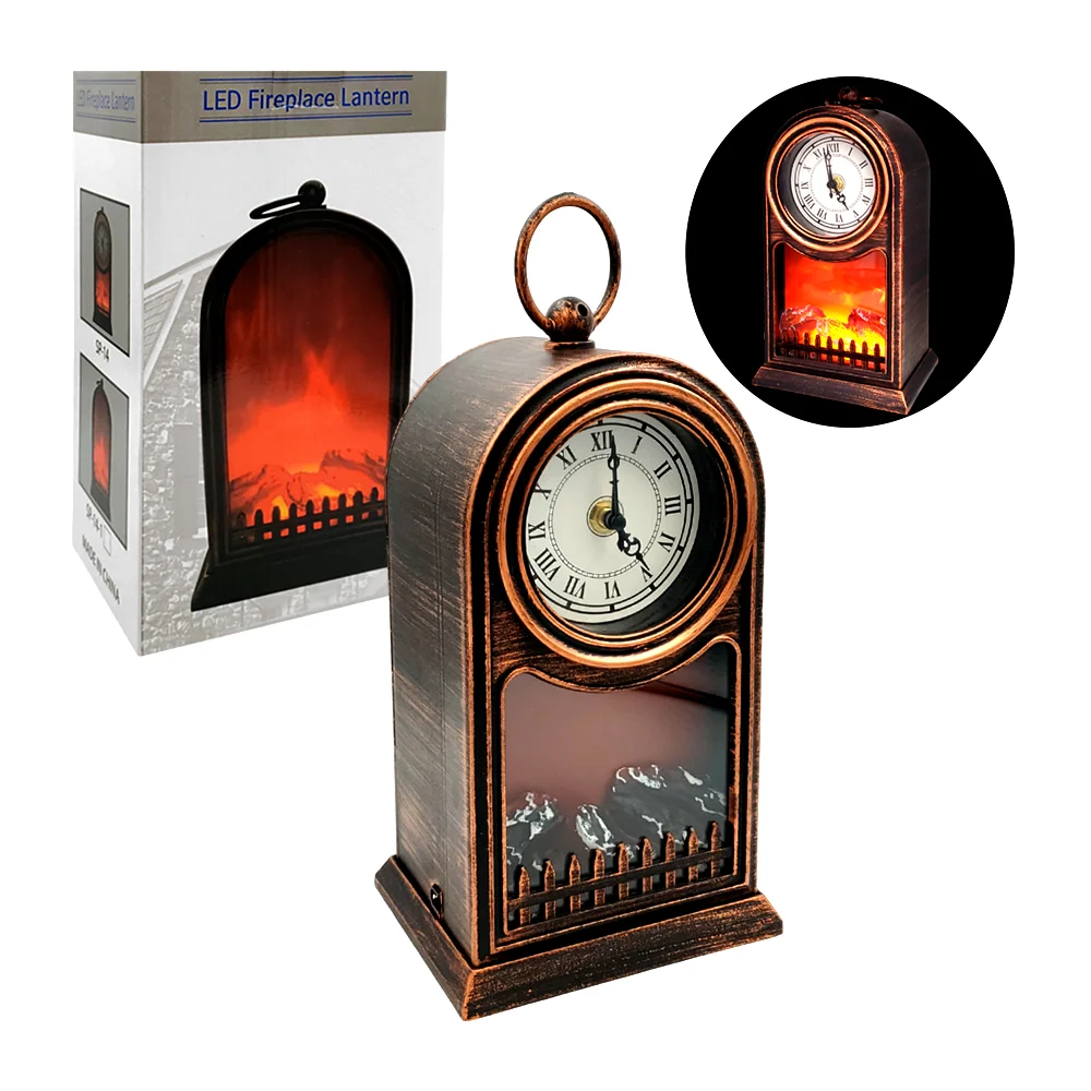 Reloj decorativo con simulación de chimenea, 26cm / yy-2448