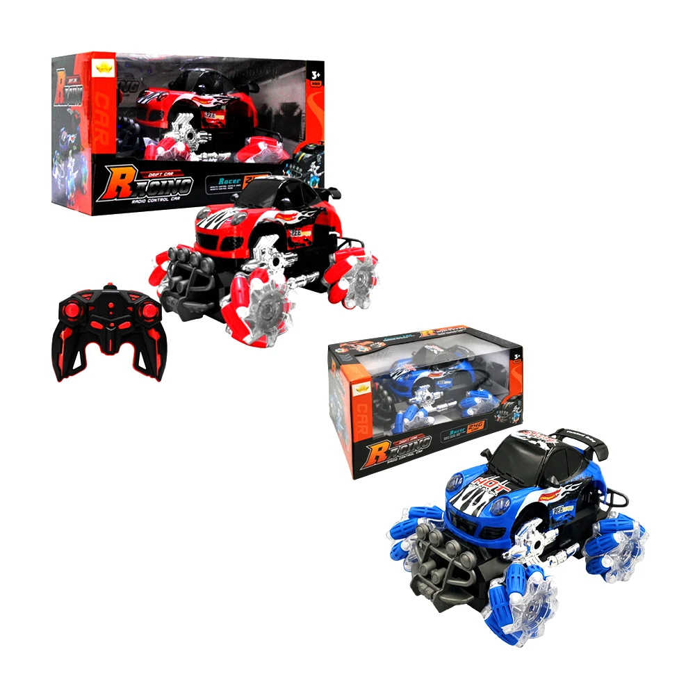 Carro omnidireccional racing a control remoto con luces led, 2.4g / zr2104-2a