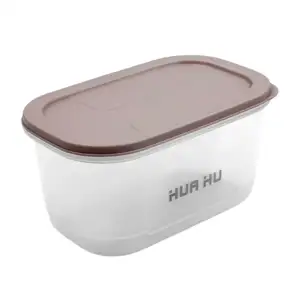 Mini tupper de plástico con cierre hermetico, 14.5x9.2x7.8cm / dm8002