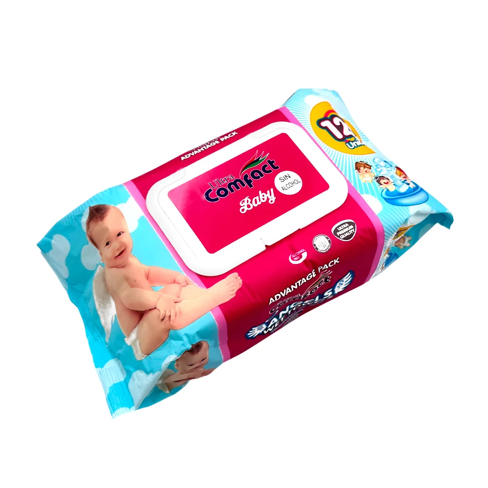 Paquete con 120 toallitas húmedas sin alcohol para bebés / zy-s2526 / comfact