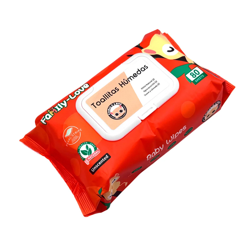 Paquete con 80 toallitas húmedas sin alcohol multiusos / zy-s2528 / zenyu