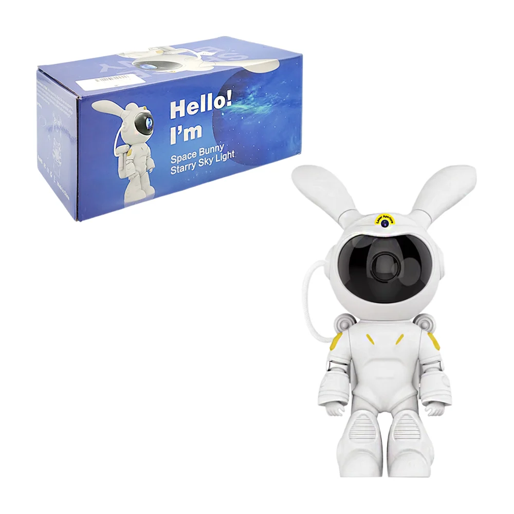 Lámpara proyector multiusos en forma de astronauta con orejas y control remoto