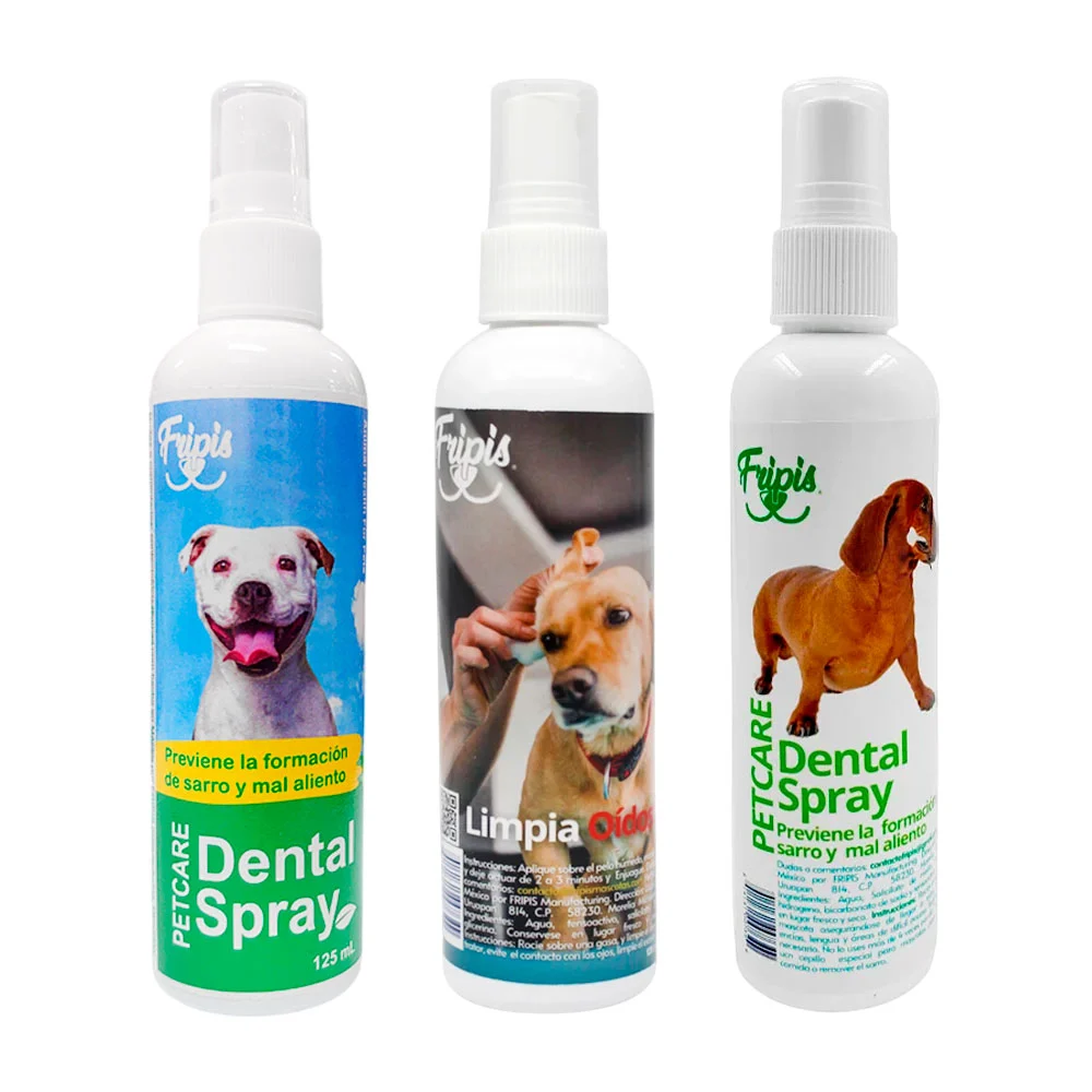 Spray dental fripis previene la formación del sarro y mal aliento para mascotas, 125ml / 007349