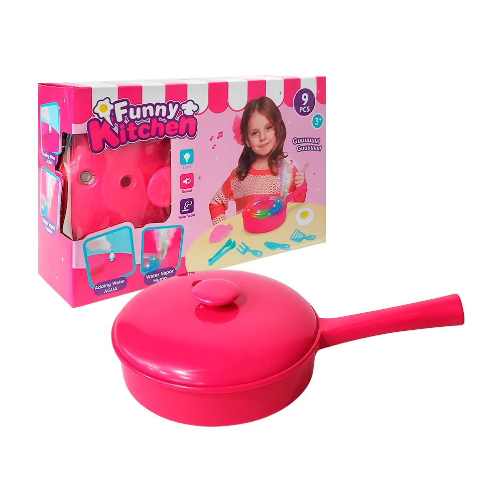Sartén de juguete pequeña, de plástico con función de humidificador / 018-72