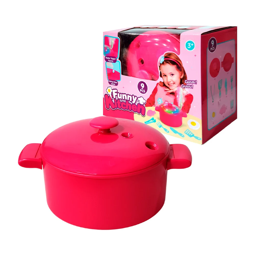 1pza Olla de juguete pequeña, de plástico con función de humidificador / 018-73