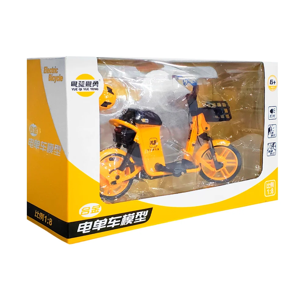Mini bicicleta eléctrica móvil con luces, scale 1:8, varios colores / 0818-13a