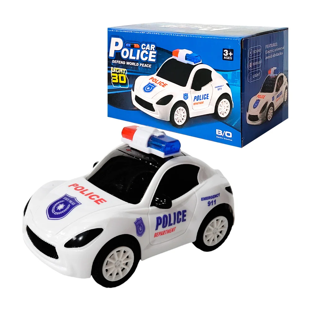 Mini carro patrulla móvil con luces 3d y música / car police / 2022a