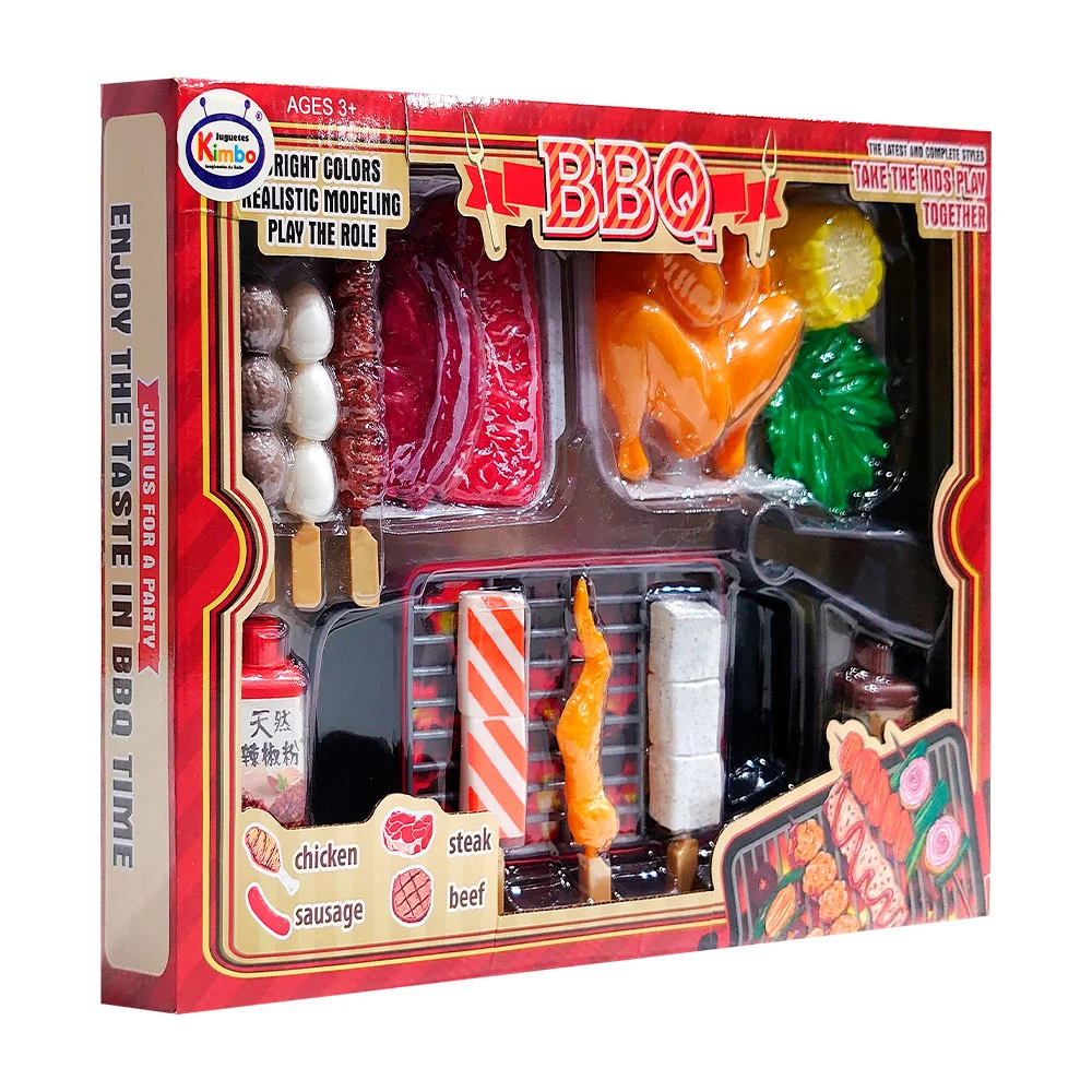 Set de comida de juguete tipo bbq, variedad de accesorios / 2024122