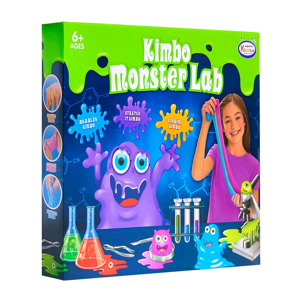 Laboratorio de juguete para crear slime-monstruo kimbo, varios accesorios