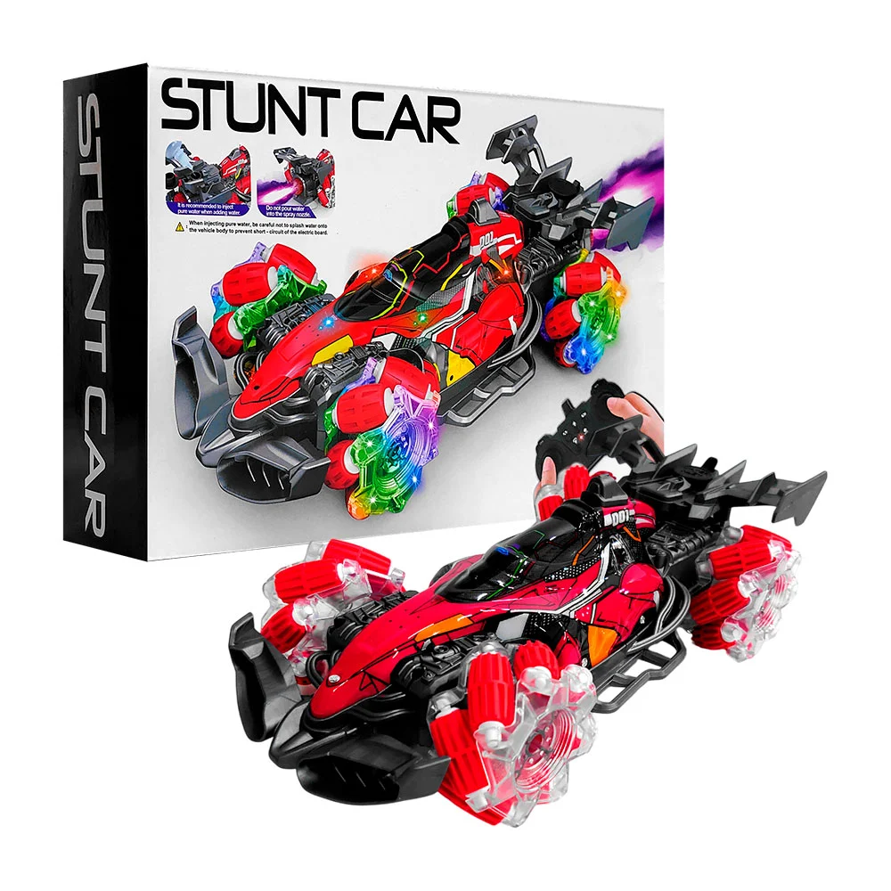 Carro deportivo stunt car omnidireccional a control remoto y reloj de mando