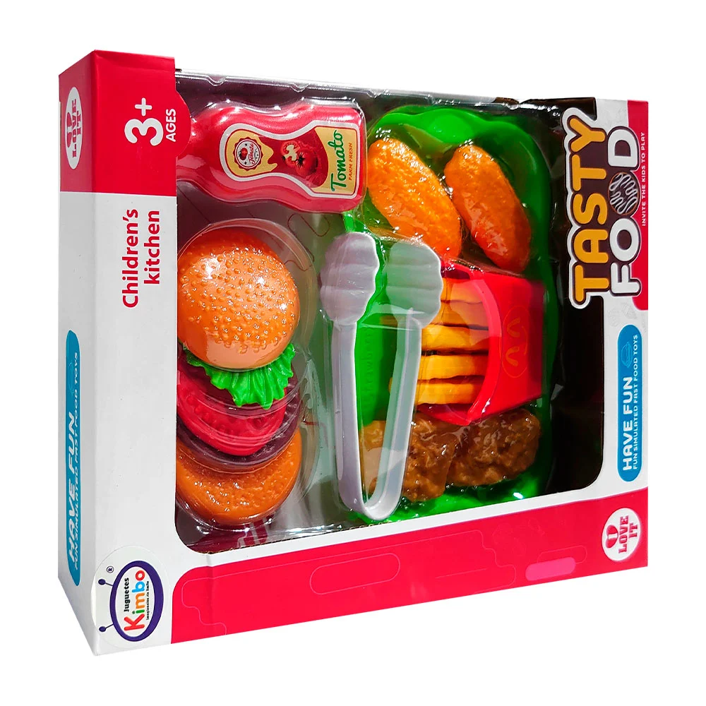 Set de juguete tipo comida rápida, variedad de accesorios / tasty food / 2306211