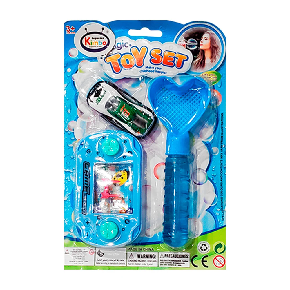 Blíster con vara de burbujas, juguete de agua y carrito / toy set / 2910062