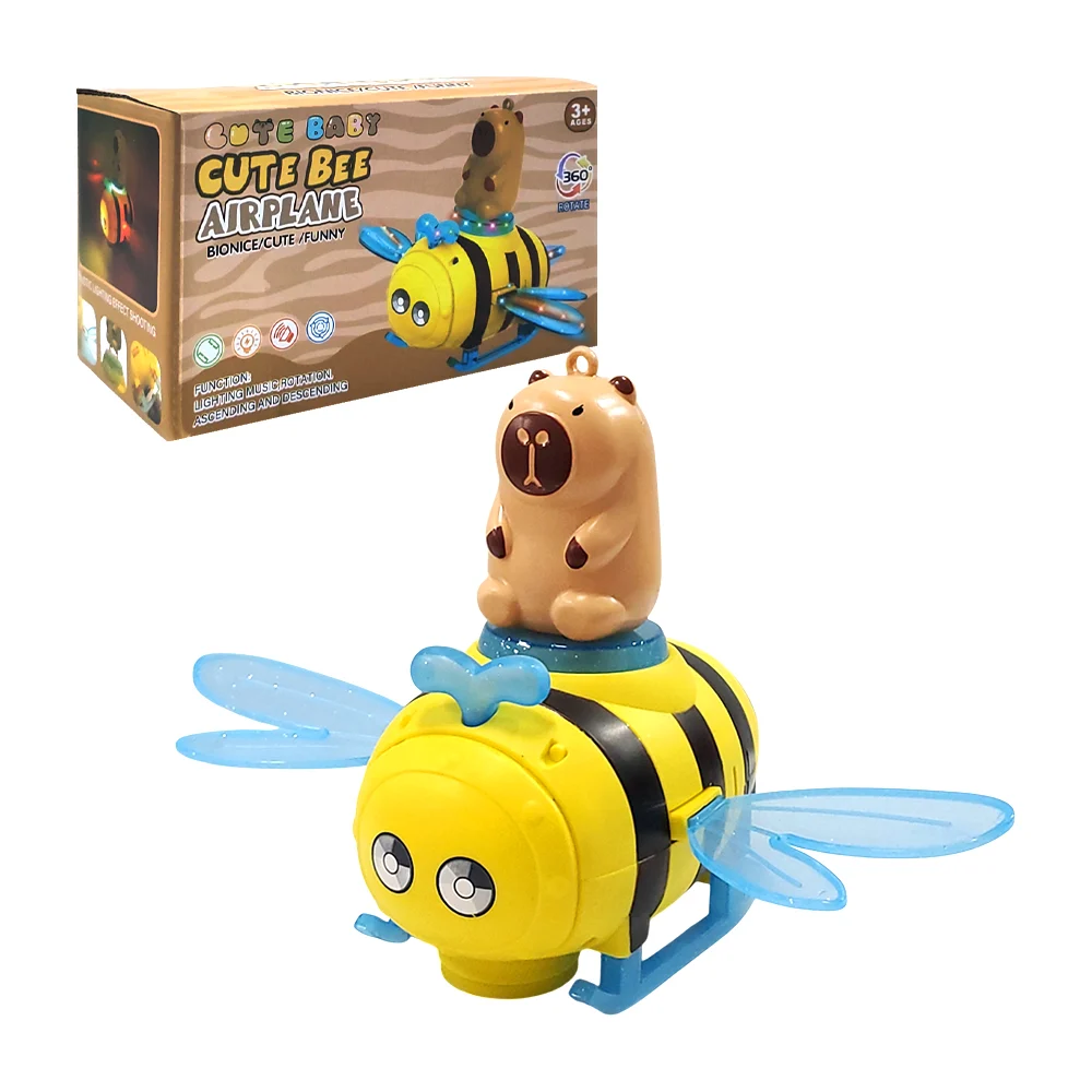 Juguete móvil musical con diseño de abeja con capibara + luces / cute bee / 5503