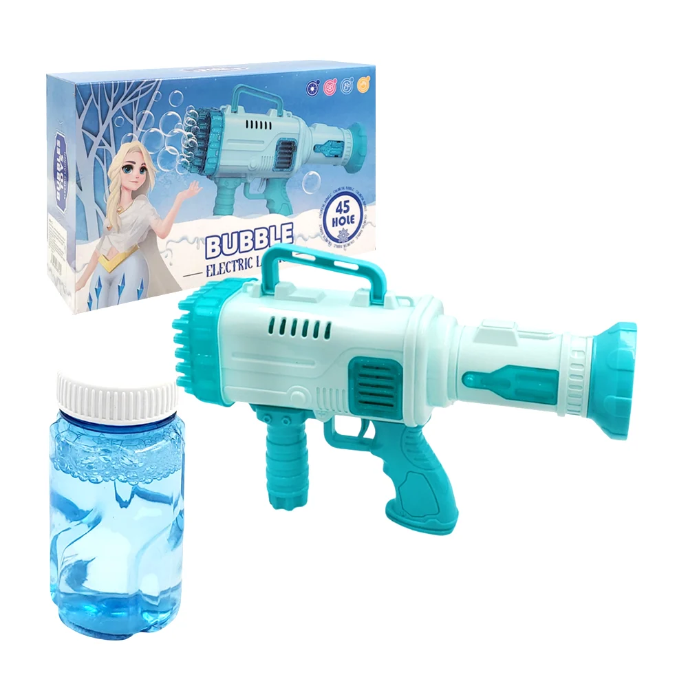 Pistola lanza burbujas eléctrica, infantil, de 45 orificios, con asa / 668-13