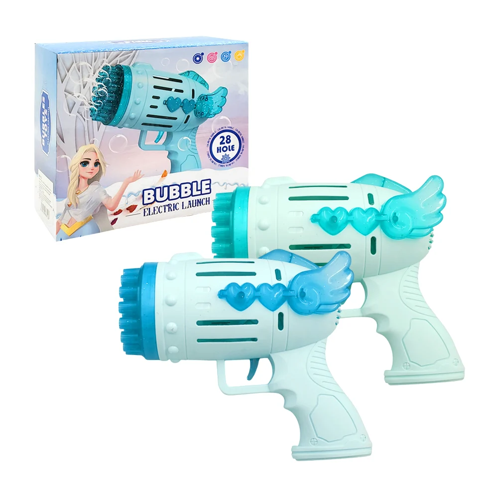 Pistola lanza burbujas eléctrica infantil, de 1 orificio + tanque / 668-22