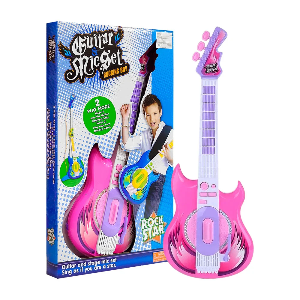 Guitarra musical infantil con luces, mic...