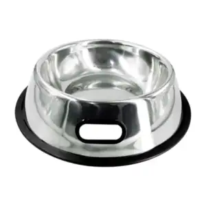 Plato tazón de acero inoxidable, antideslizante, 18cm - XS / 73846