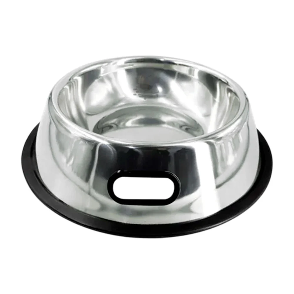 Plato tazón de acero inoxidable, antideslizante, 18cm - XS / 73846