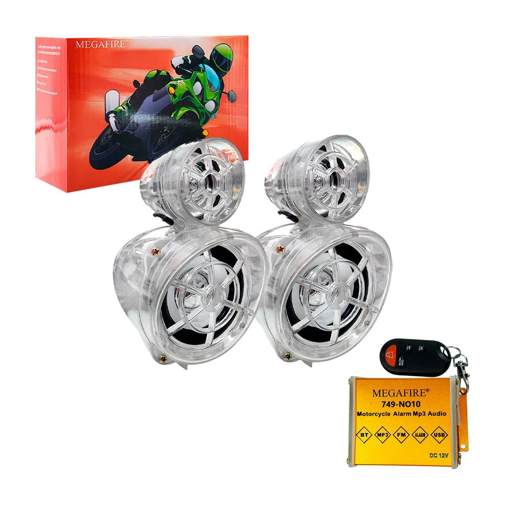 Bocina - altavoz doble transparente para motocicleta 749-no10