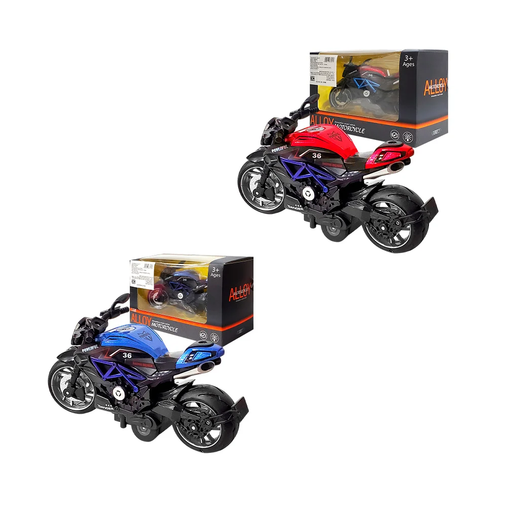 Juguete, mini motocicleta de fricción, scale 1:12, varios colores / 7604a